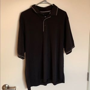 100% Polyester Black Golf Polo